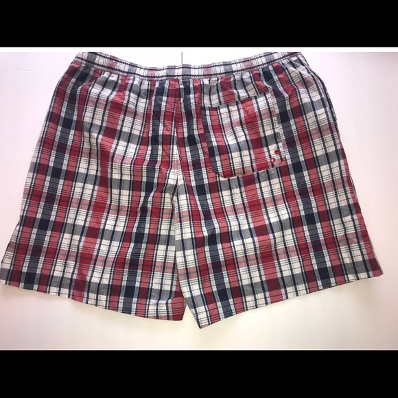 Chaps Red & Blue Plaid Lined Swimsuit Size XXL - Picture 7 of 8